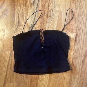 Free People Black Crop